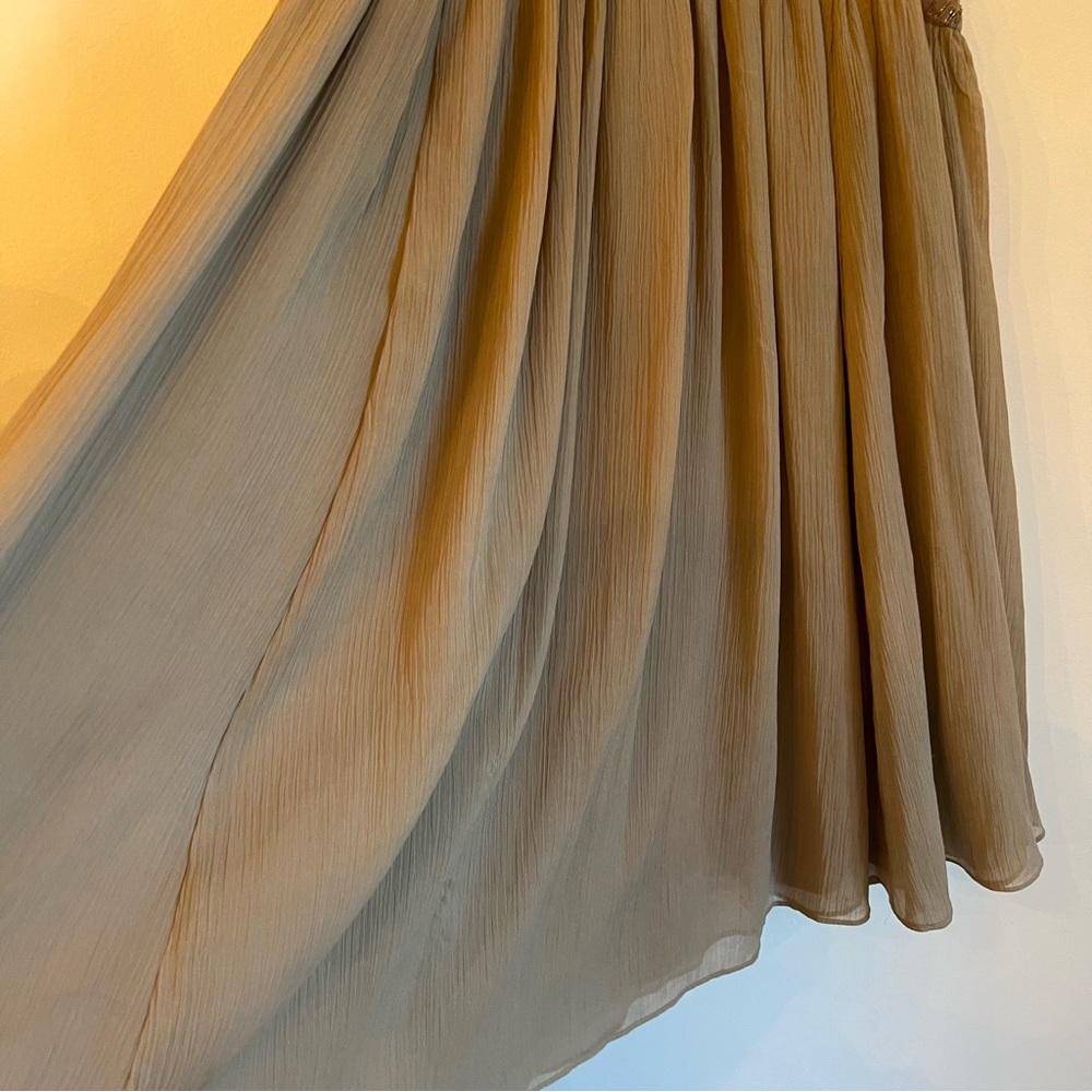 Moulinette Soeurs Swingy Sleeveless Sonora Dress Gray with Collar Embellishment - Picture 7 of 11